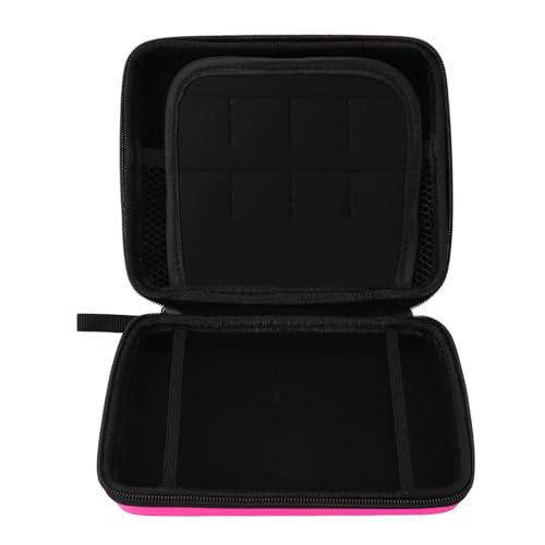 Image of ciciglow Protective Hard Shell Travel Carrying Case for 2DS with 8 Game Card Holders, Shockproof Dust Proof, Soft Interior, Portable Strap, Lightweight Design, Inner Mesh Pocket (Pink)