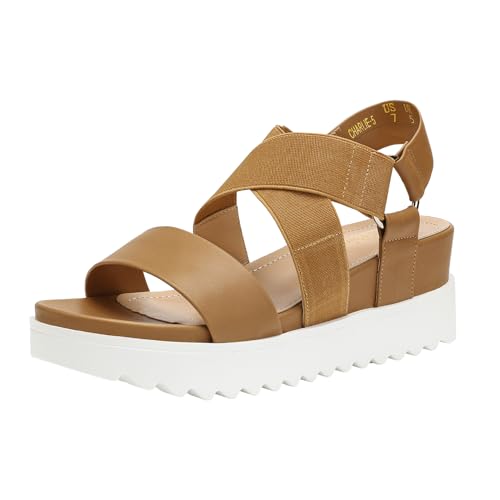 Image of DREAM PAIRS Women's Open Toe Ankle Strap Platform Wedge Sandals