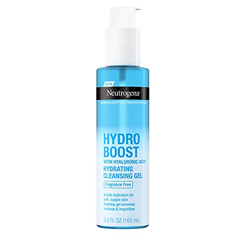 Neutrogena Hydro Boost Fragrance-Free Hydrating Facial Cleansing Gel with Hyaluronic Acid, Daily Foaming Face Wash Gel & Makeup Remover, Lightweight, Oil-Free & Non-Comedogenic, 5.5 fl. oz Neutrogena Hydro Boost Fragrance-Free Hydrating Facial Cleansing Gel with Hyaluronic Acid, Daily Foaming Face Wash Gel & Makeup Remover, Lightweight, Oil-Free & Non-Comedogenic, 5.5 fl. oz
