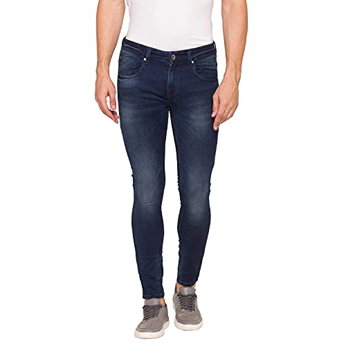 Image of Spykar Men's Kano Slim Fit Mid-Rise Jeans (Ankle Length)