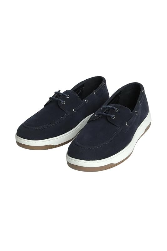 Image of SNITCH Men Casual Shoes | Solid Pattern Boat Shoes | Premium Vegan Leather & TPR Outsole | Lightweight Everyday Casual Boat Shoes for Men