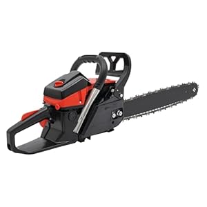 Tronçonneuse à essence 58 cc 2 temps, 2,2 kW 11000 tr/min avec réservoir de carburant de 18,93 oz Tronçonneuse à gaz 45,7 cm pour la récolte du bois, la coupe du bois, le jardinage
