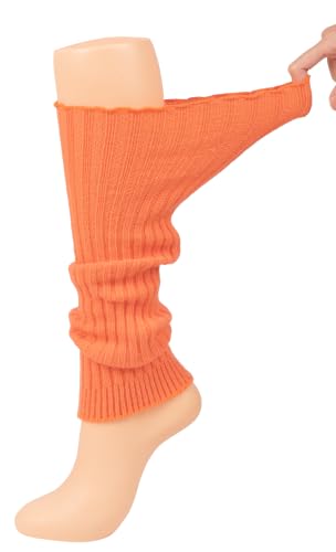 Image of BomKinta Leg Warmers for Women - Soft Fashion Knit Calf Accessories Gifts - Cute 80s Ruffle Leg Sleeves for Party Yoga
