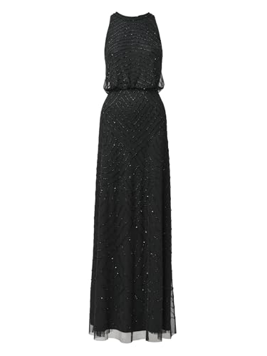 Adrianna Papell Women's Halter Blouson Beaded Gown2