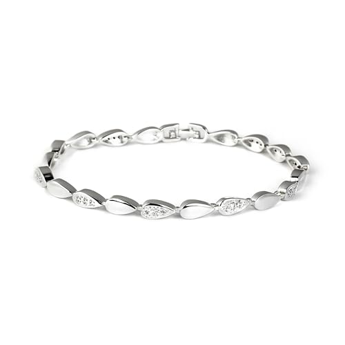 Bracelet Tanal Luxenter anti-ternissement chaîne argent ajustable pour peau sensible