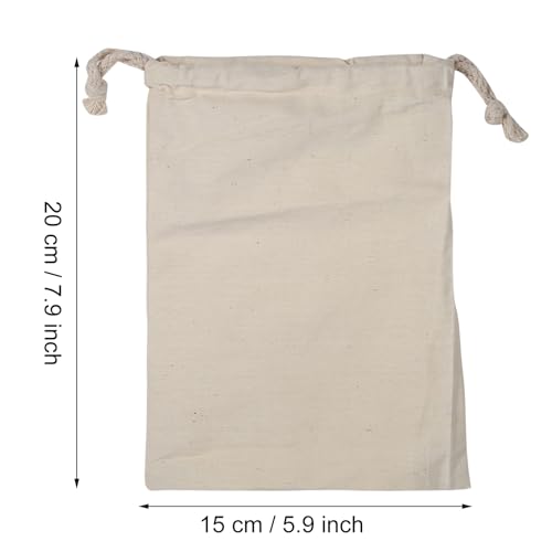 Changor Travel Laundry Bag, Washable Drawstring Cotton Bag Foldable Dirty Washing Bag for Travel Bathroom Home (15 * 20cm) - Image 3