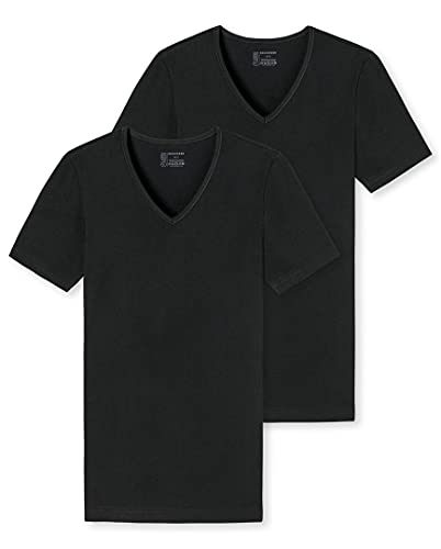 T-shirt V Schiesser 95/5 Maillot de Corps Coton Noir XXL Homme Pack de 2