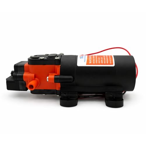 Image of SEAFLO 21-Series Water Pressure Diaphragm Pump - 12V DC, 1.2 GPM, 35 PSI with Adjustable Pressure Switch, Self-Priming, Quiet Operation for RV, Boat, and Off-Grid Applications