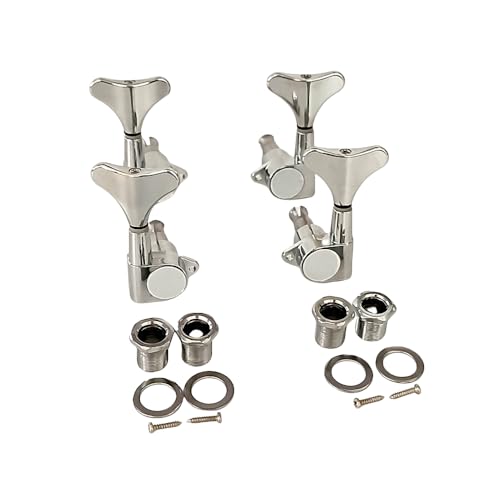 4 sintonizadores de guitarra y bajo (2L2R) – Cabezal de relación 1:19 Sellado Clavijas de afinación...