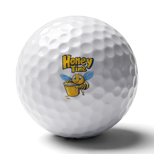 Honey Cute Bee Time Custom Golf Ball Soft Practice Golf Balls Performance Distance and Speed for Indoor Outdoor