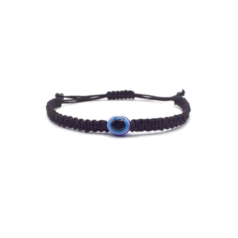 Storela Handmade Black Evil Eye Braided Bracelet for Men & Women – Adjustable Unisex Protection Charm, Ideal for Friendship, Anniversary, Festival Accessories & Thoughtful Family Gift