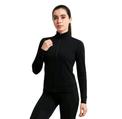 Women’s Full Sleeve Black Jacket for Girls | Stylish Zip Closure Casual Winter Jacket for Women | Lightweight Fashion Outerwear for Daily Wear, Travels-picture-21