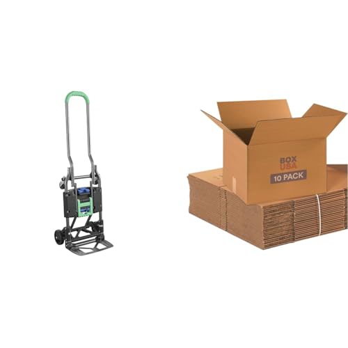 Carretilla plegable COSCO capacidad 300 lb con 10 cajas 18 x14 x12 in miniatura 1