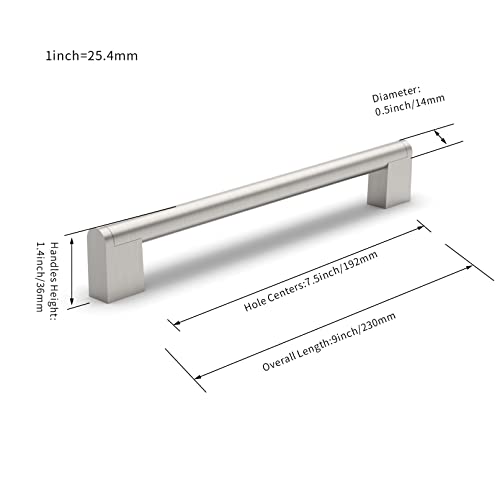 FURNIWARE 10 Pack Cabinet Pulls, Hardware Drawer Handles, Stainless Steel Kitchen Cabinet Door Handles Pull - Image 4