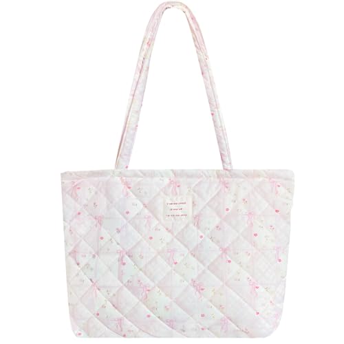Image of Sunwel Fashion Top Zipper Floral Quilted Bag Small Tote Bag for Women