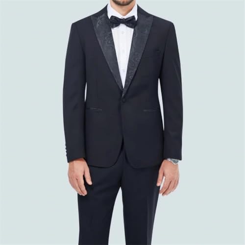 Men's Slim Fit Wedding Tuxedo 2-Piece Blazer Pants Perfect for Formal Events Business2