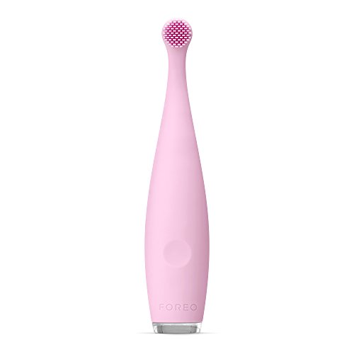 FOREO ISSA mikro Rechargeable Baby Electric Toothbrush with Soft Silicone Bristles, Pearl Pink