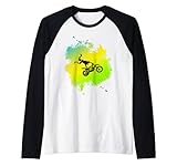 casco da motocross con acrobazia da bici da cross maglia con maniche raglan