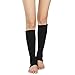 Zando Women Fashion Leg Warmers Adult Junior 80s Ribbed Knitted Long Socks for Party Sports A Black One Size