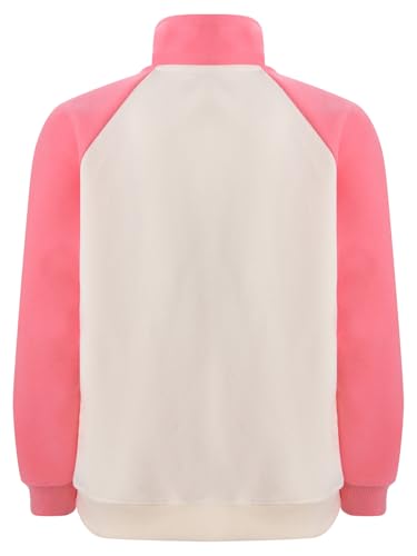 YEAHDOR Kids Boys Girls Long Sleeve Mock Neck Jacket Zip Up Patchwork Casual Sweatshirts Outwear for Sports2