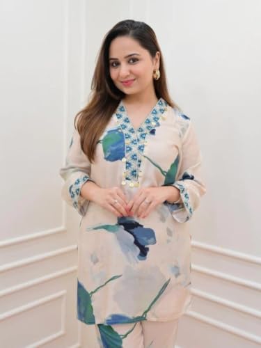 Image of Leriya Fashion Kurta Sets for Woman | Kurti Set for Woman | Short Kurti for Women | Kurtis | Anarkali Suit for Women | Dress | Ethnic Anarkali Straight Kurta Set with Palazzo Pants | Salwar Suit for Party Outfits