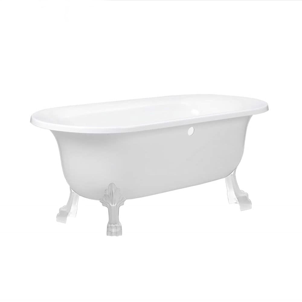 Milano Richmond White 1730mm x 780mm Freestanding Roll Top Bath White Claw Feet