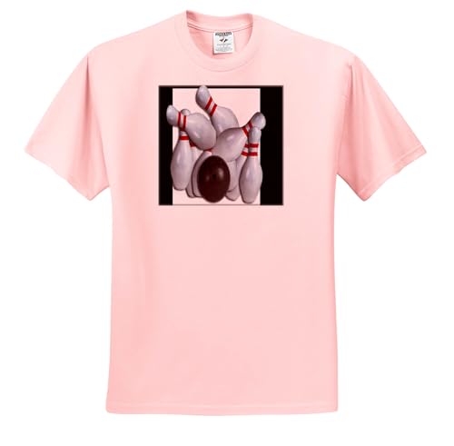 3dRose, Bowling Ball and Pins, T-Shirt