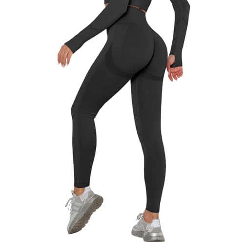 Zhiaek Mallas Deporte Mujer Push Up Leggins Deportivos Mujer Cintura Alta Pantalones Yoga Elástico Opaco Mayas Deportivas Control de Barriga para Yoga Running Fitness Training