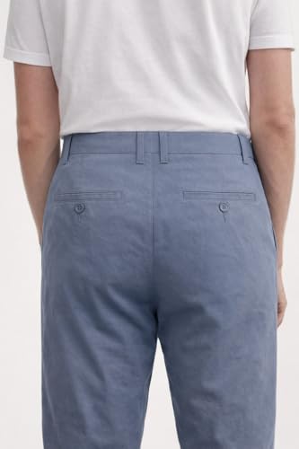 Image of DENRO Men's Slim Fit Cotton Stretch Trousers | Smart Casual & Workwear Pants for Office Use | 98% Cotton 2% Spandex Fabric | Mid-Rise Tailored Fit | Sizes 28-38