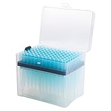 4E's USA 500µL Pipette Tip - Universal Tips, RNase/DNase Free, Pyrogen Safe, Sterile Blue Pipette Tip with Filter, 96 Tips Racked