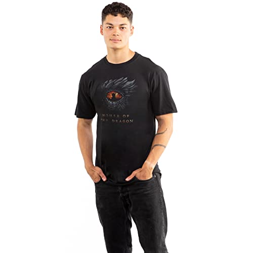 Cotton Soul - Casa del Dragón - Ojo de Dragón - Camiseta Hombre - Negro, Negro, L