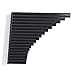 Irfora Pan Flute 18 Pipes Key of C for Beginners Learning Teaching with Slideable Long Pipe and Padded Oxford Cloth Handbag, Crafted from Quality ABS Material with Brighter Tone and