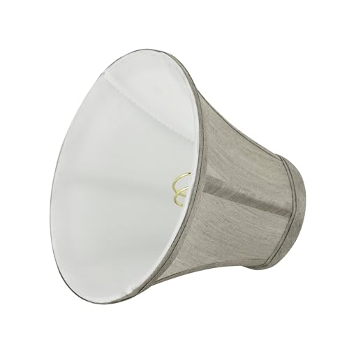 Image of Aspen Creative 30033-2A, Bell Clip-On Chandelier Lamp Shade, Grey, 3 inch Top x 6 inch Bottom x 5 inch Slant Height, Set of 2