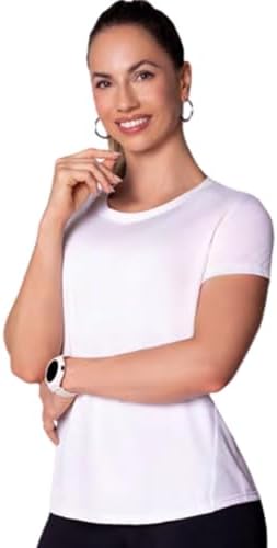 Camiseta Selene DryFit Manga Curta Microfuros 100% Poliamida Femi...
