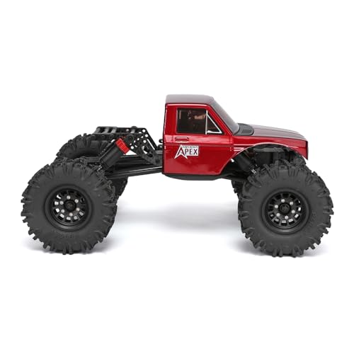 Image of Redcat Racing Ascent-18 APEX, 1 /18 Scale Brushless Electric Rock Crawler, Carbon Fiber, 4WD RC Car for Adults with 2.4GHz Radio System (Red)