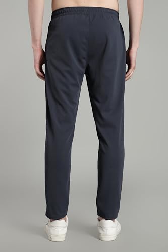 Image of SWADESI STUFF Men's Cotton Blend Track Pants, Black, Comfort Fit with Drawstring, Side Pockets for Regular Wear, Sports, Joggers