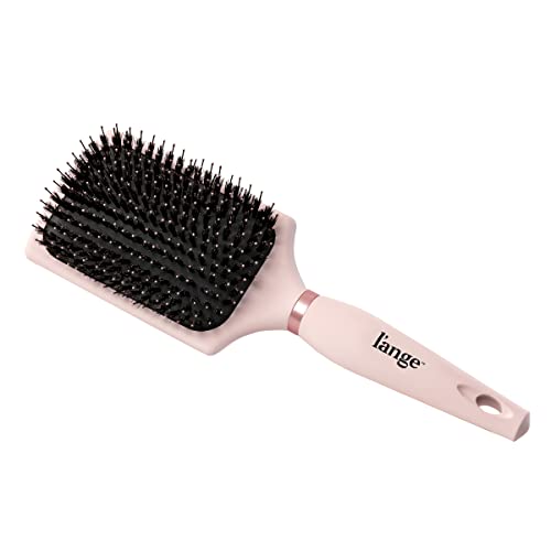 L’ange Hair Siena Paddle Nylon Brush | Blush Nylon & Boar Bristle Hair Brush | Lightweight Detangling Hairbrush for All Hair Types