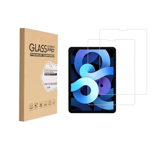 Shunwige Progettato per iPad Air 5 ° / iPad Air 4 10,9 pollici Tempered Glass Screen Protector 9H Anti Scratch HD Clear Bubble Free (2pcs)