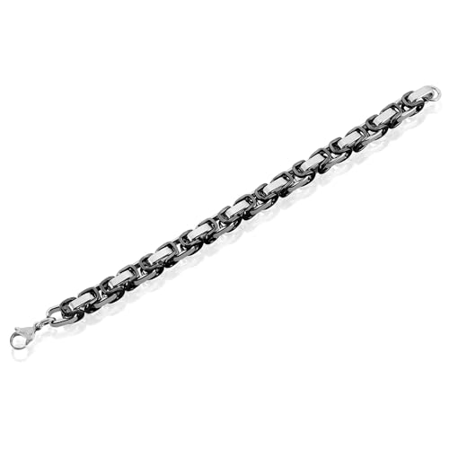 Pulsera de acero inoxidable para hombre, cadena bizantina 8mm 8.75" miniatura 4
