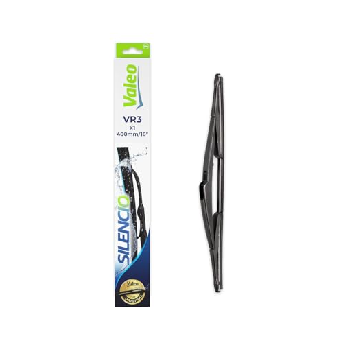 VALEO Silencio Essuie-glace 400 mm - VR3 - Balai d'Essuie-Glace 400 mm Toutes-saisons, Durable, Résistant, Adaptable Parfaitement - Arrière - 1 Balai 574128