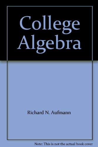 College Algebra 0495458244 Book Cover