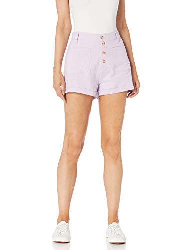 Billabong Women's Leave Rad High Waist Woven Short, Lovely Lilac, 28