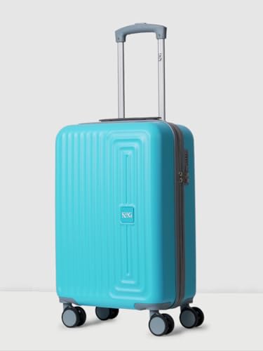 Image of Wiki Ripple Hard Shell Cabin Trolley Bag 55 cm by Wildcraft | Polycarbonate Carry-On Luggage with 8 Spinner Wheels, Combination Lock, Lightweight & Water Resistant Travel Suitcase |Teal