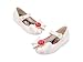 mini melissa Girl's Sweet Love + Disney Princess Mary Jane Jelly Flat for Toddlers & Babies - Jelly Shoes for Little Girls with Adjustable Strap & Side Buckle, White/Red, 5