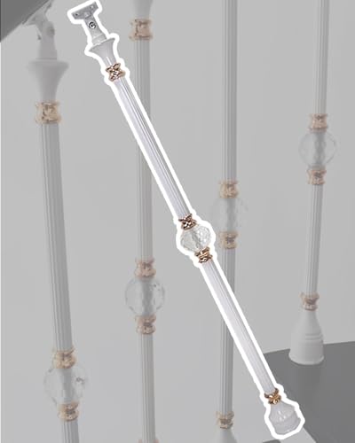 Pasamanos modernos para escaleras con remate de tapa de cristal, poste decorativo para escalones de hormigón y madera, kit de barandilla de repuesto