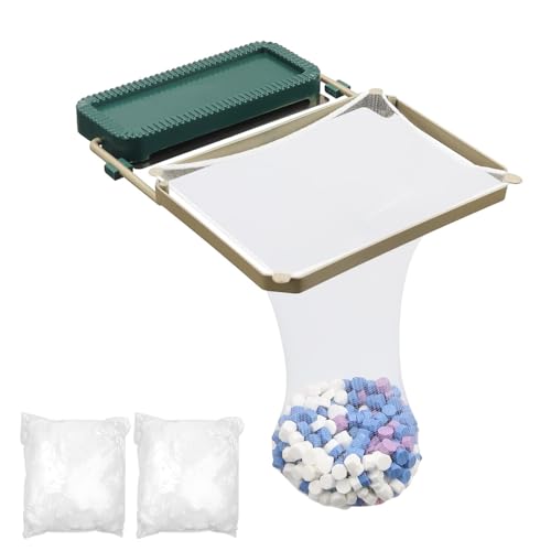 Sarini Colador de Fregadero Plegable con 50 Bolsas de Malla para Verduras, Frutas, restos de Cocina y colador de Fregadero Verde té para una gestión eficaz de los residuos de Alimentos