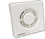Manrose QF100T Timer 0-20 Bathroom Shower Extractor Fan 4" 100mm Quiet Fan (QF100T Fixed White FG4)