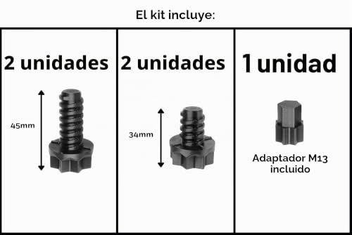 Miniatura 4 de Ricreo Kit De Tornillos De Repuesto Para Muebles De Jardín Compatibles Con Keter Allibert 2 Tornillos 45 Mm 2 Tornillos 34 Mm Adaptador Universal Plástico Resistente Para Exterior