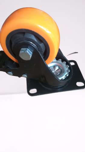 Indian Carbon Steel 360 Degree Caster Wheel (Pack of 2)