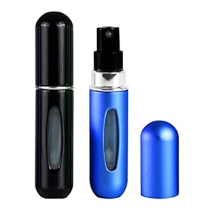 SIOPPKIK 2 Stück 5ml Parfümzerstäuber Nachfüllbar Leer Reise Parfüm Zerstäuber Mini Portable Sprühflasche mit Fenster…